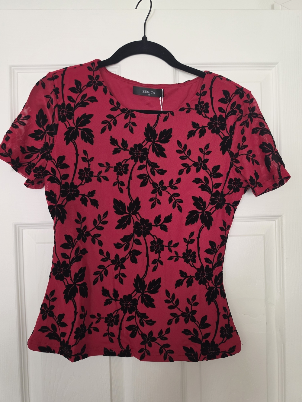 Red & Black Zesica Blouse size medium